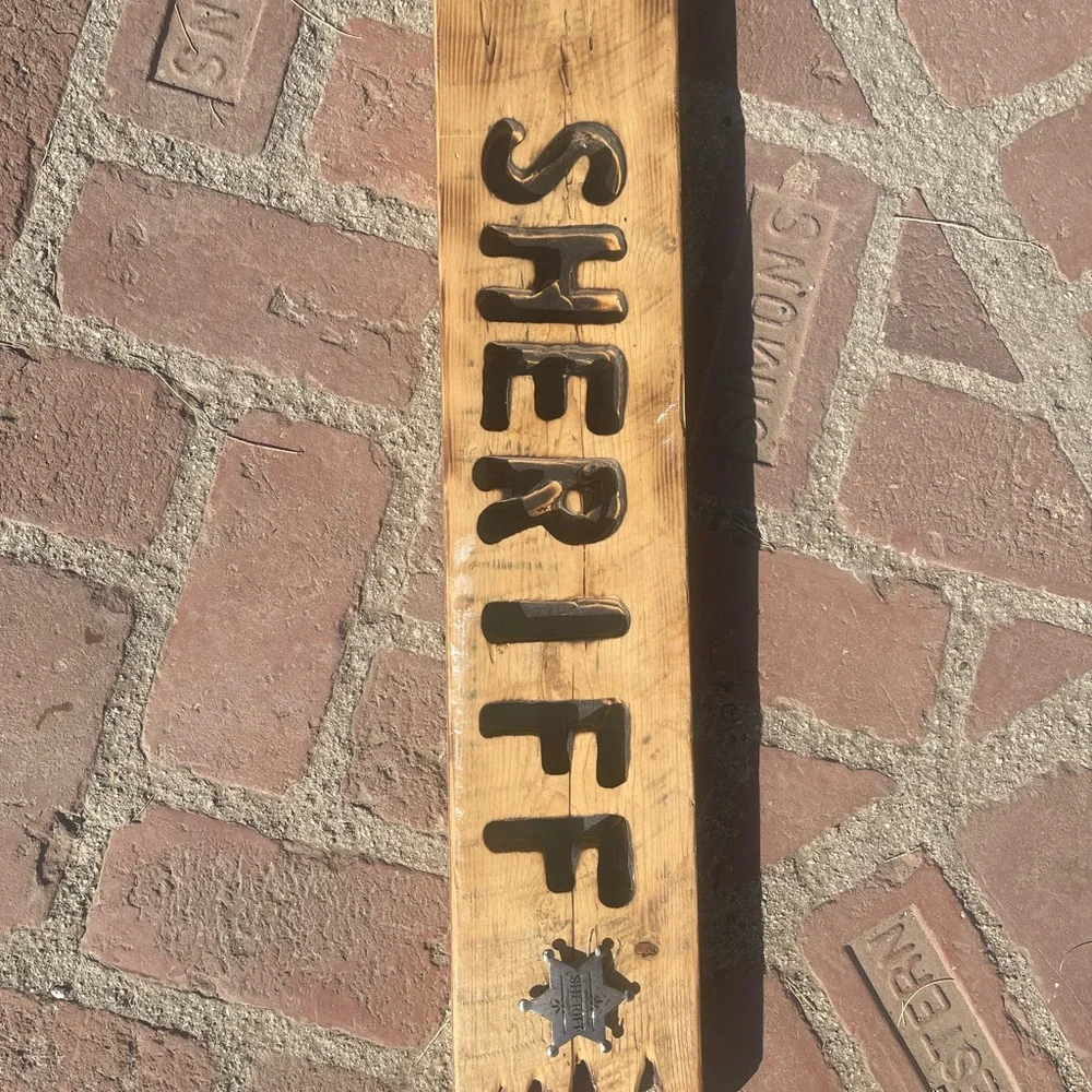 Sheriff wooden sign! Great for parties or if you have a Sheriff in the family